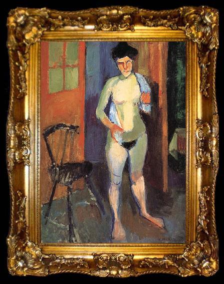 framed  Henri Matisse White towel nude, ta009-2